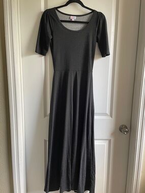 2 for $20 LuLaRoe Ana Black Maxi Dress with White Micro Dots
